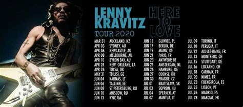 lenny kravitz tour dates 2022